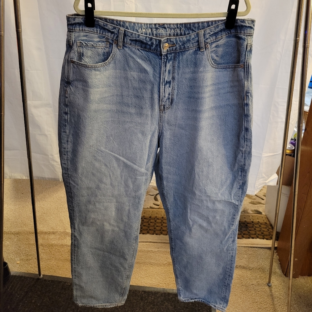 American Eagle Stretch High V-Rise Mom Jean